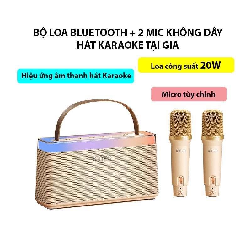 Loa Bluetooth KINYO cùng micro không dây